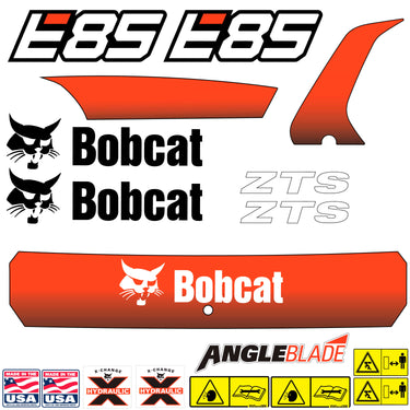 FITS E85 BOBCAT EXCAVATOR REPLACEMENT DECAL STICKER - OUTDOOR DURABLE LAMINATE
